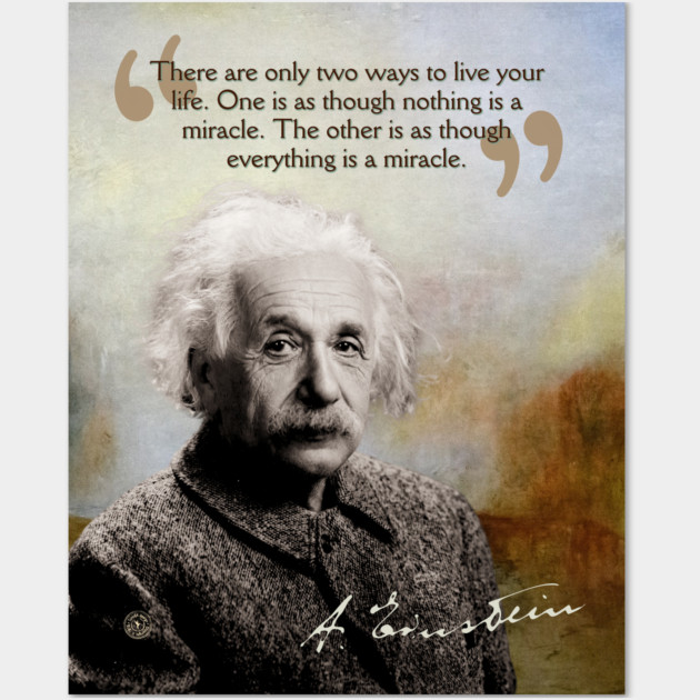 Albert Einstein Quote Design – Inspirational Science Wisdom Art Wall Art by TuncGK
