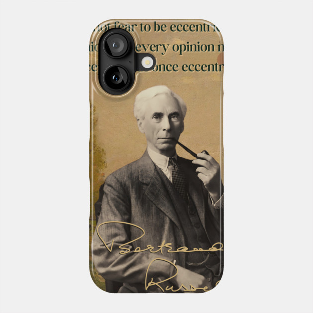 Bertrand Russell Quote – Thought-Provoking Philosophy & Logic Design Phone Case by TuncGK