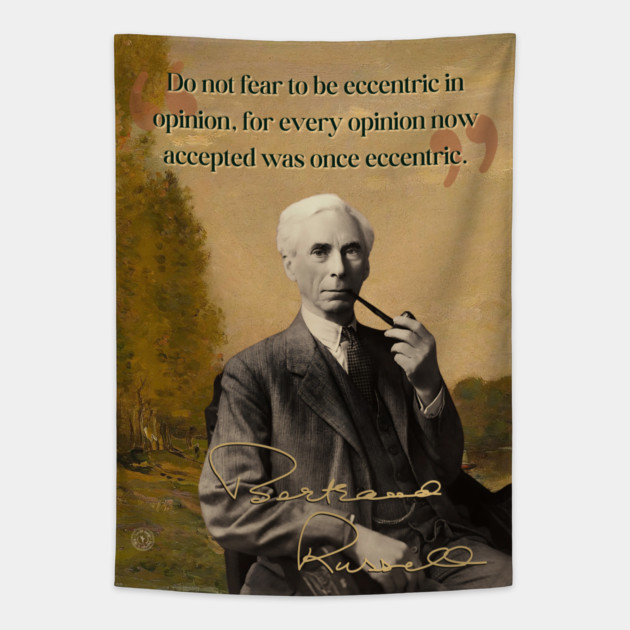 Bertrand Russell Quote – Thought-Provoking Philosophy & Logic Design Tapestry by TuncGK