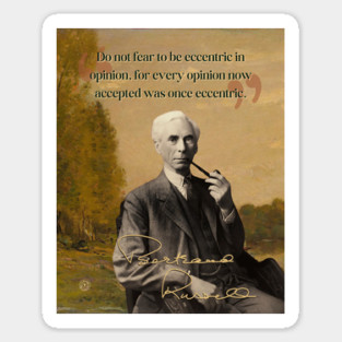 Bertrand Russell Quote – Thought-Provoking Philosophy & Logic Design Sticker