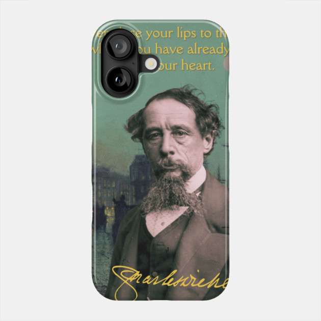 Charles Dickens Quote – Classic Literary Wisdom with a Victorian Aesthetic Phone Case by TuncGK