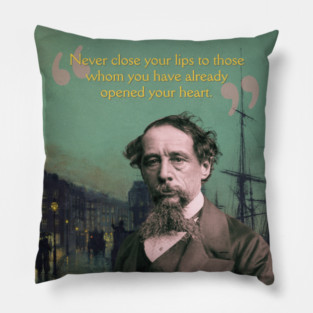 Charles Dickens Quote – Classic Literary Wisdom with a Victorian Aesthetic Pillow