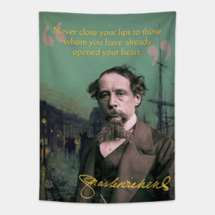 Charles Dickens Quote – Classic Literary Wisdom with a Victorian Aesthetic Tapestry