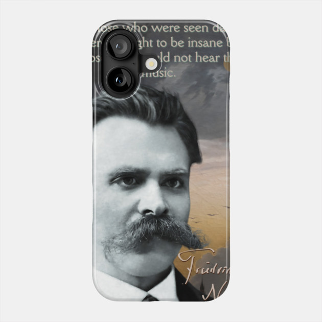 Friedrich Nietzsche Quote – Thought-Provoking Philosophy Art Phone Case by TuncGK