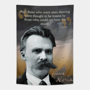 Friedrich Nietzsche Quote – Thought-Provoking Philosophy Art Tapestry