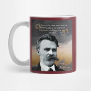 Friedrich Nietzsche Quote – Thought-Provoking Philosophy Art Mug