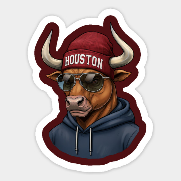Houston Spirit Animal Texan Bull Magnet by UrbanLifeApparel