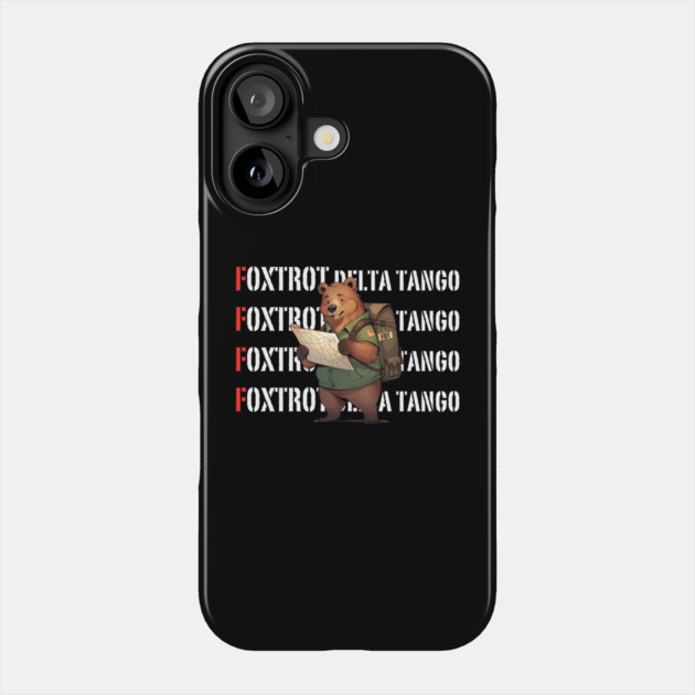 Foxtrot-Delta-Tango Phone Case by Creatifly Graphic Tees