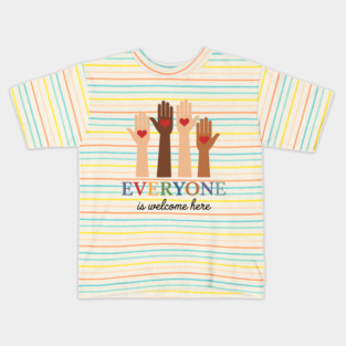 Everyone Is Welcome Here Idaho Teacher Kids T-Shirt
