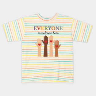 Everyone Is Welcome Here Idaho Teacher Kids T-Shirt