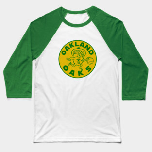 Defunct Oakland Oaks ABA Basketball 1968 Baseball T-Shirt