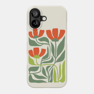 Modern Floral Botanical Illustration Phone Case