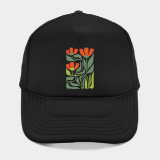Modern Floral Botanical Illustration Hat