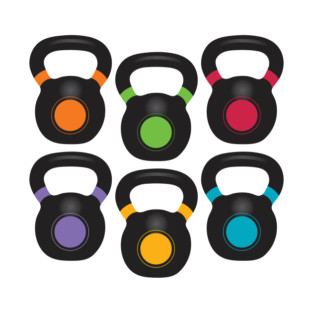Six Kettlebells in Six Colours T-Shirt