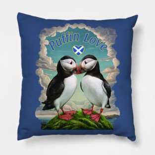 Puffin Love - Scotland Pillow