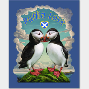Puffin Love - Scotland Posters and Art