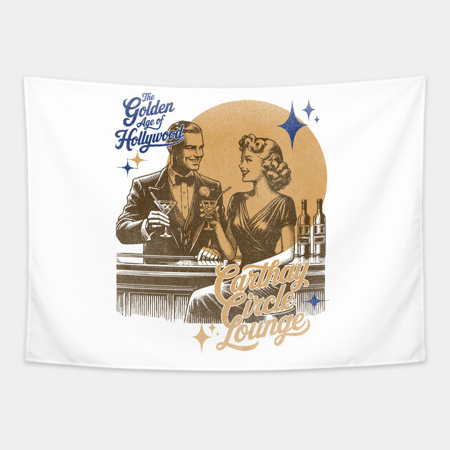 The Golden Age Of Hollywood Carthay Circle California Vintage Look Tapestry by Joaddo