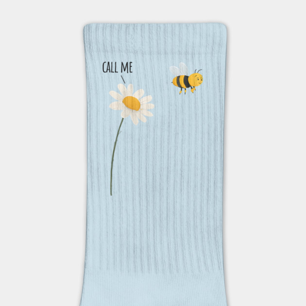 Flower and Pollinating Bee funny design by Luxinda