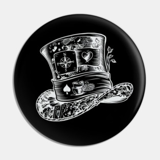 The Mad Hatter Hat "Tea, Madness & Chaos" Pin