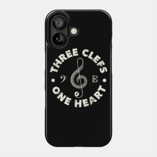 Three Clefs, One Heart. Dark Edition Phone Case