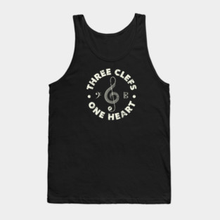 Three Clefs, One Heart. Dark Edition Tank Top