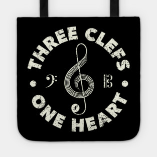 Three Clefs, One Heart. Dark Edition Tote