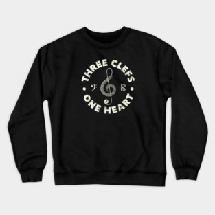 Three Clefs, One Heart. Dark Edition Crewneck Sweatshirt