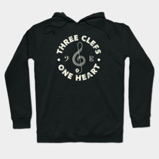 Three Clefs, One Heart. Dark Edition Hoodie