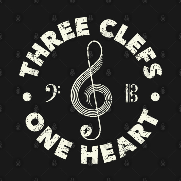 Three Clefs, One Heart. Dark Edition by filiposwear