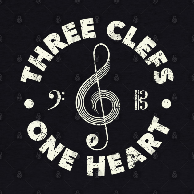 Three Clefs, One Heart. Dark Edition by filiposwear