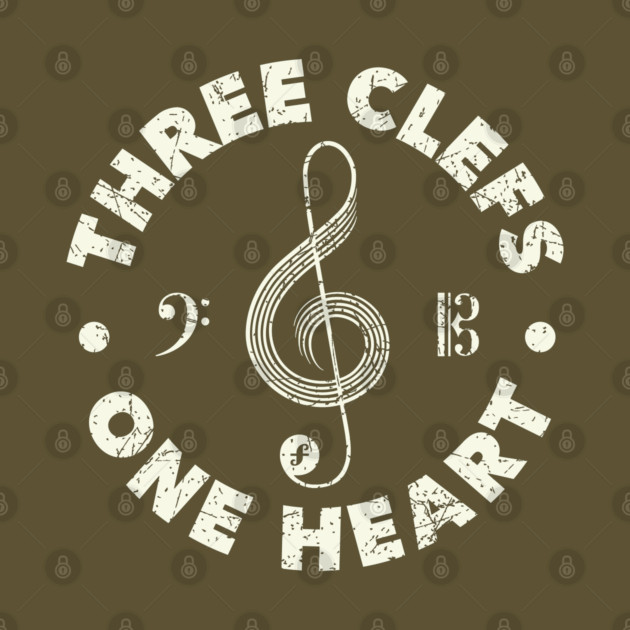 Three Clefs, One Heart. Dark Edition by filiposwear