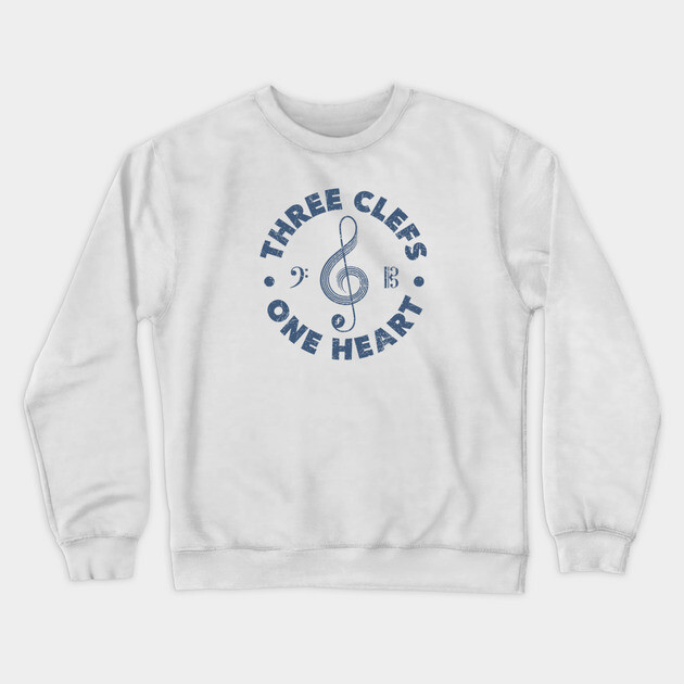 Three Clefs, One Heart. Light Edition Crewneck Sweatshirt by filiposwear
