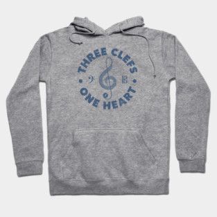 Three Clefs, One Heart. Light Edition Hoodie