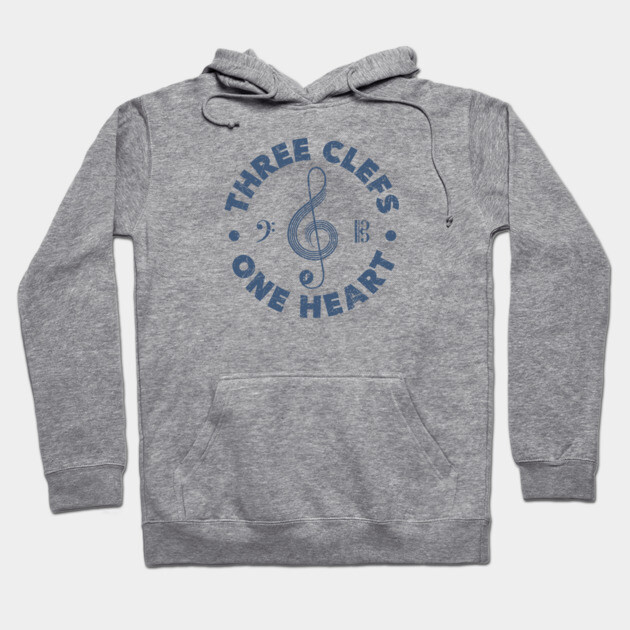 Three Clefs, One Heart. Light Edition Hoodie by filiposwear