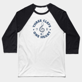Three Clefs, One Heart. Light Edition Baseball T-Shirt
