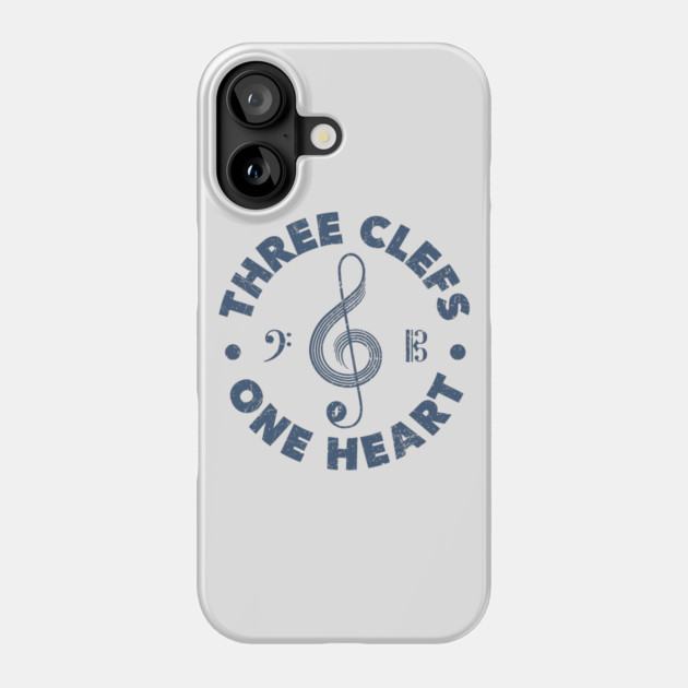 Three Clefs, One Heart. Light Edition Phone Case by filiposwear