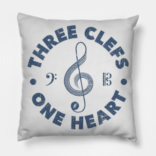 Three Clefs, One Heart. Light Edition Pillow