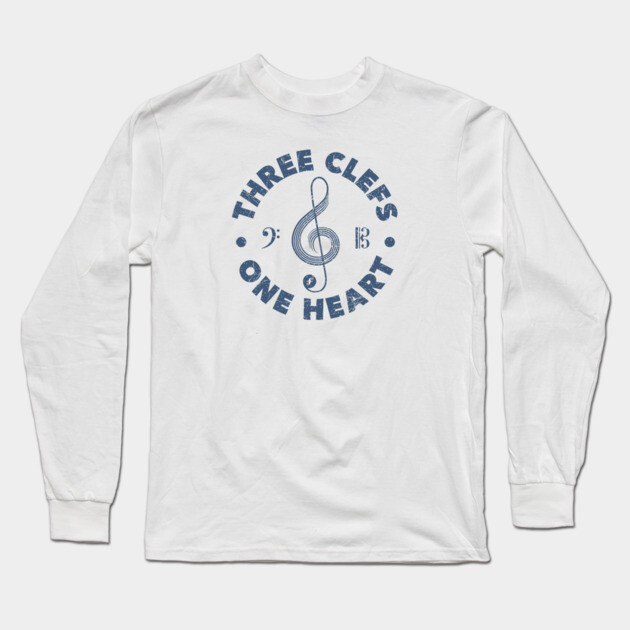 Three Clefs, One Heart. Light Edition Long Sleeve T-Shirt by filiposwear