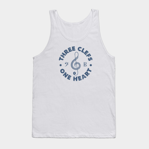 Three Clefs, One Heart. Light Edition Tank Top by filiposwear