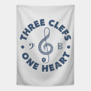 Three Clefs, One Heart. Light Edition Tapestry