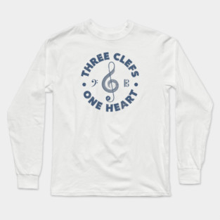 Three Clefs, One Heart. Light Edition Long Sleeve T-Shirt