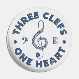 Three Clefs, One Heart. Light Edition Pin