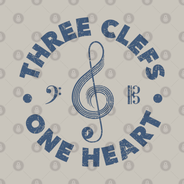 Three Clefs, One Heart. Light Edition by filiposwear