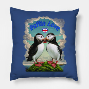 Puffin Love - Great Britain Pillow