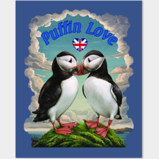 Puffin Love - Great Britain Posters and Art
