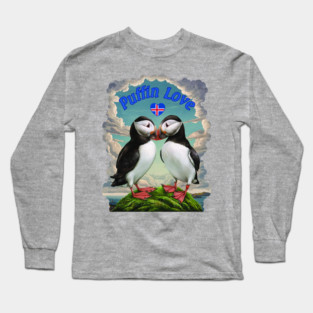 Puffin Love - Iceland Long Sleeve T-Shirt