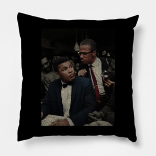 Malcolm X & Muhammad Ali Craked Pillow