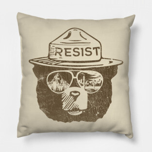 VINTAGE Alt National Park Service  Resist Pillow