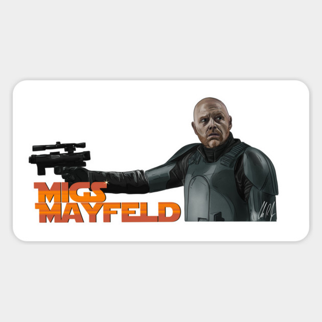 Mandalorian: Migs Mayfield Magnet by 51Deesigns