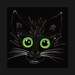 Smiling Green Eyed Cat T-Shirt